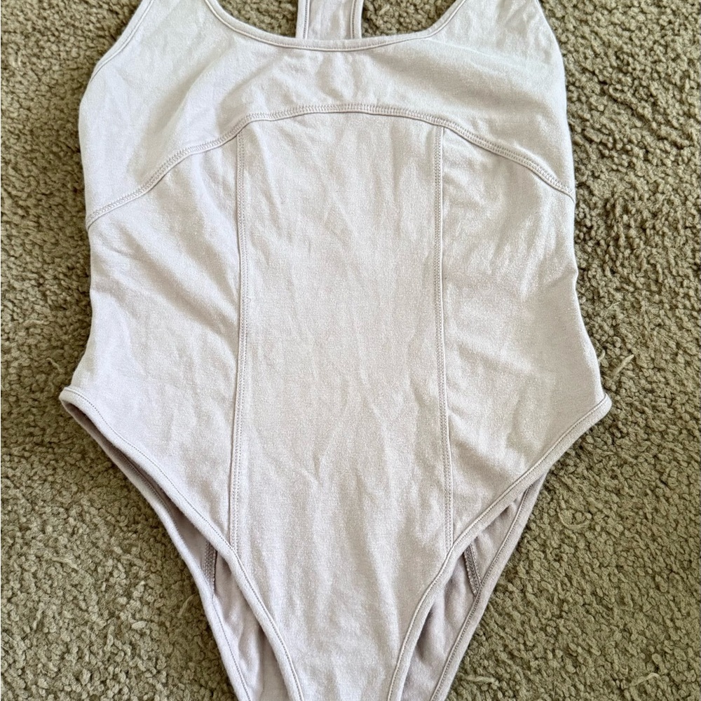 Light Gray One-Piece Swimsuit